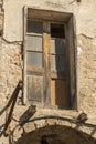 Ancient window in the Rhodes Old Town Royalty Free Stock Photo